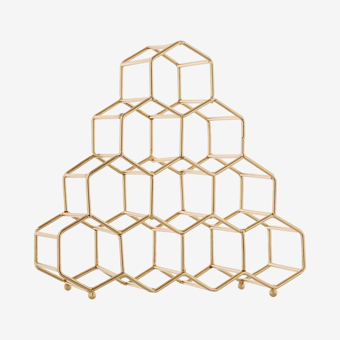 Vertex 10-Bottle Spice Rack - Gold - Iron Wire by Fifty Five South