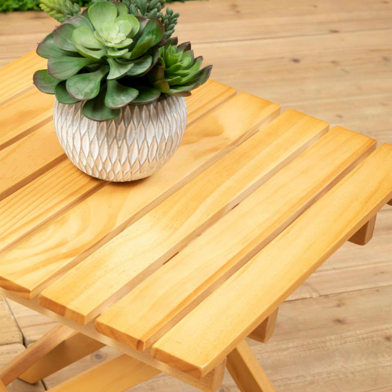 Beauport Weather Proof Fold Table - Natural Wood by Fifty Five South