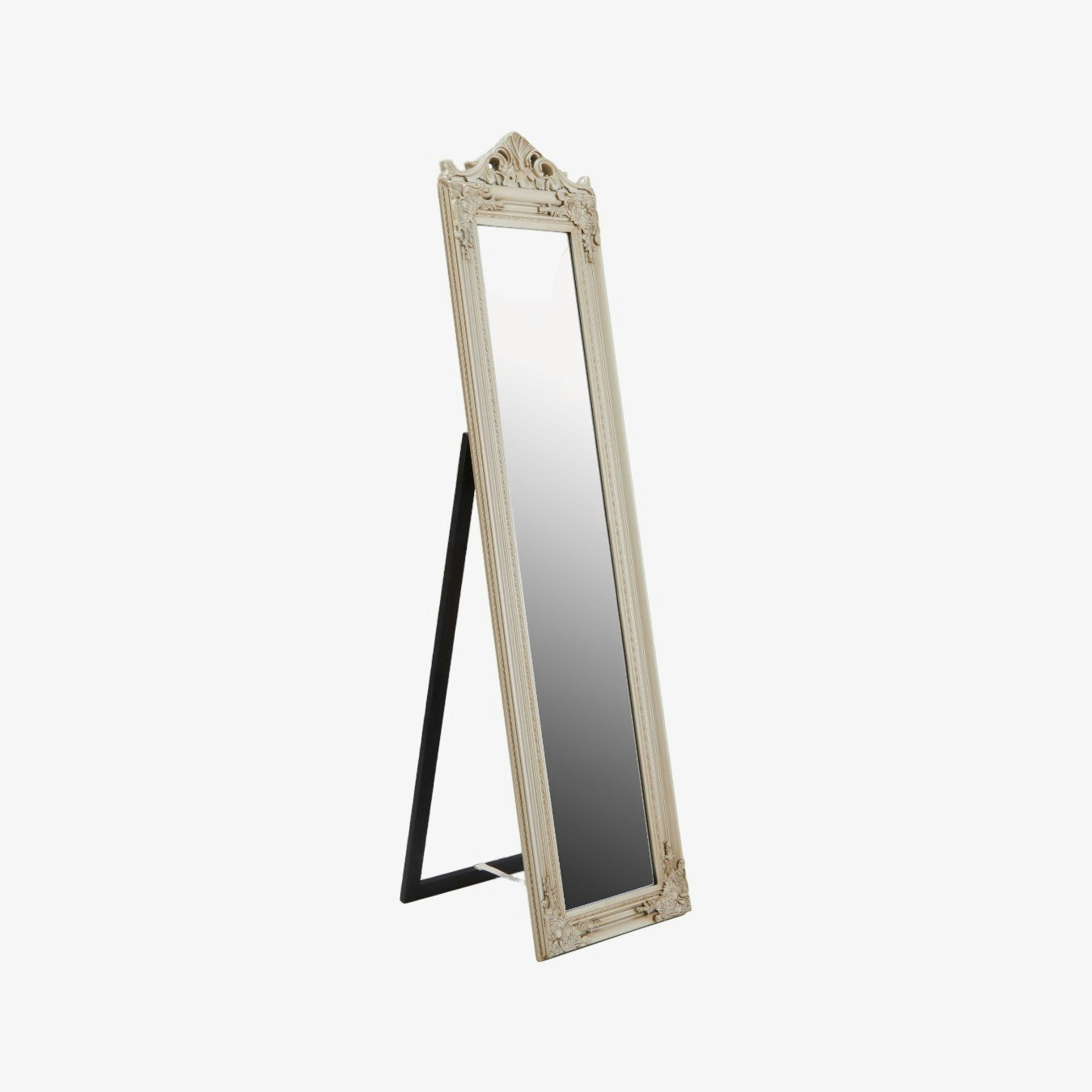 Holmes Floor Mirror - Champagne / Wood by Fifty Five South