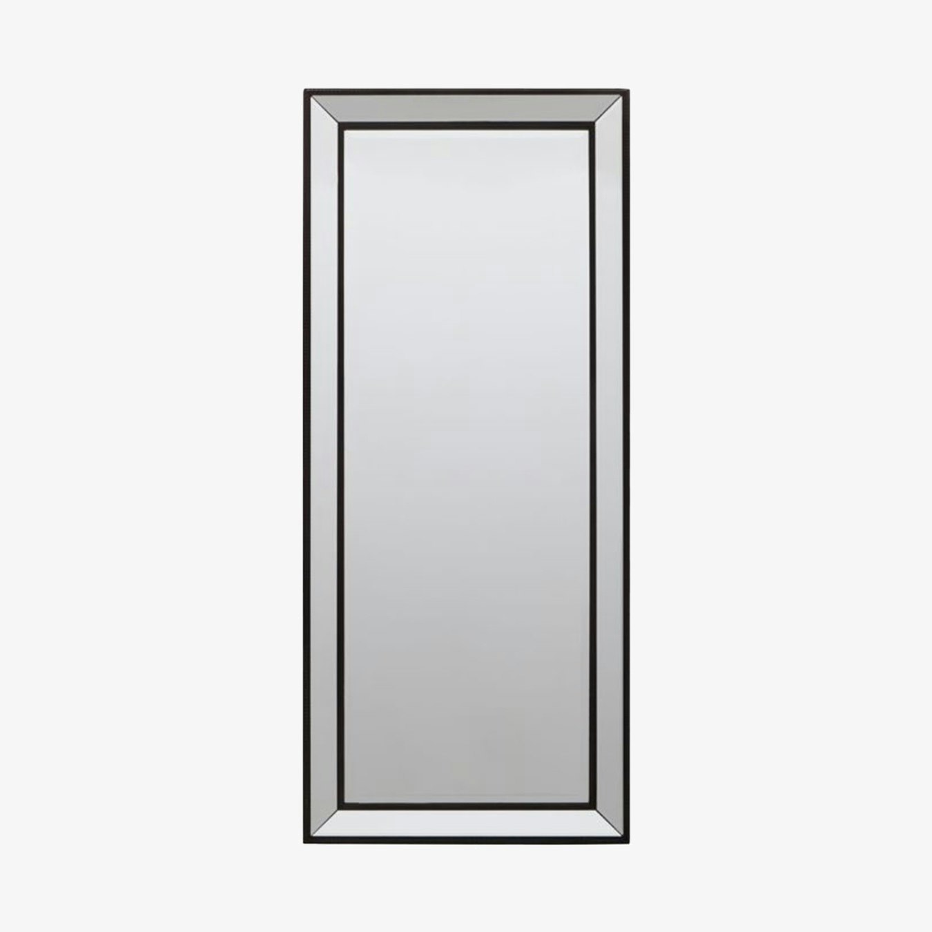 Holmes Wall Mirror - Black / Wood by Fifty Five South