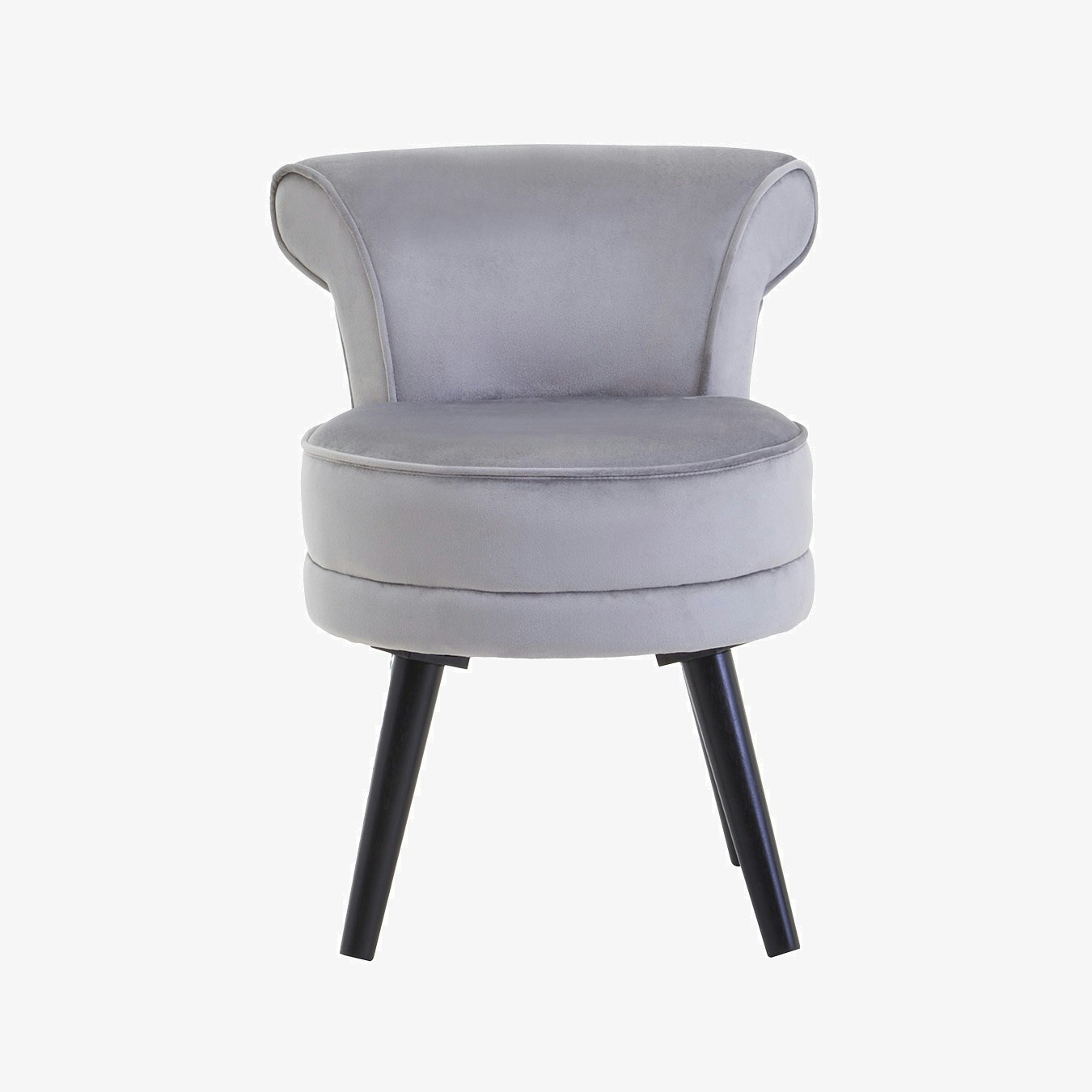 Kids Loretta Velvet Armchair - Grey / Black by Fifty Five South