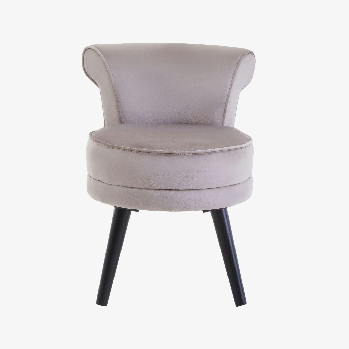 Kids Loretta Velvet Armchair - Mink / Black by Fifty Five South