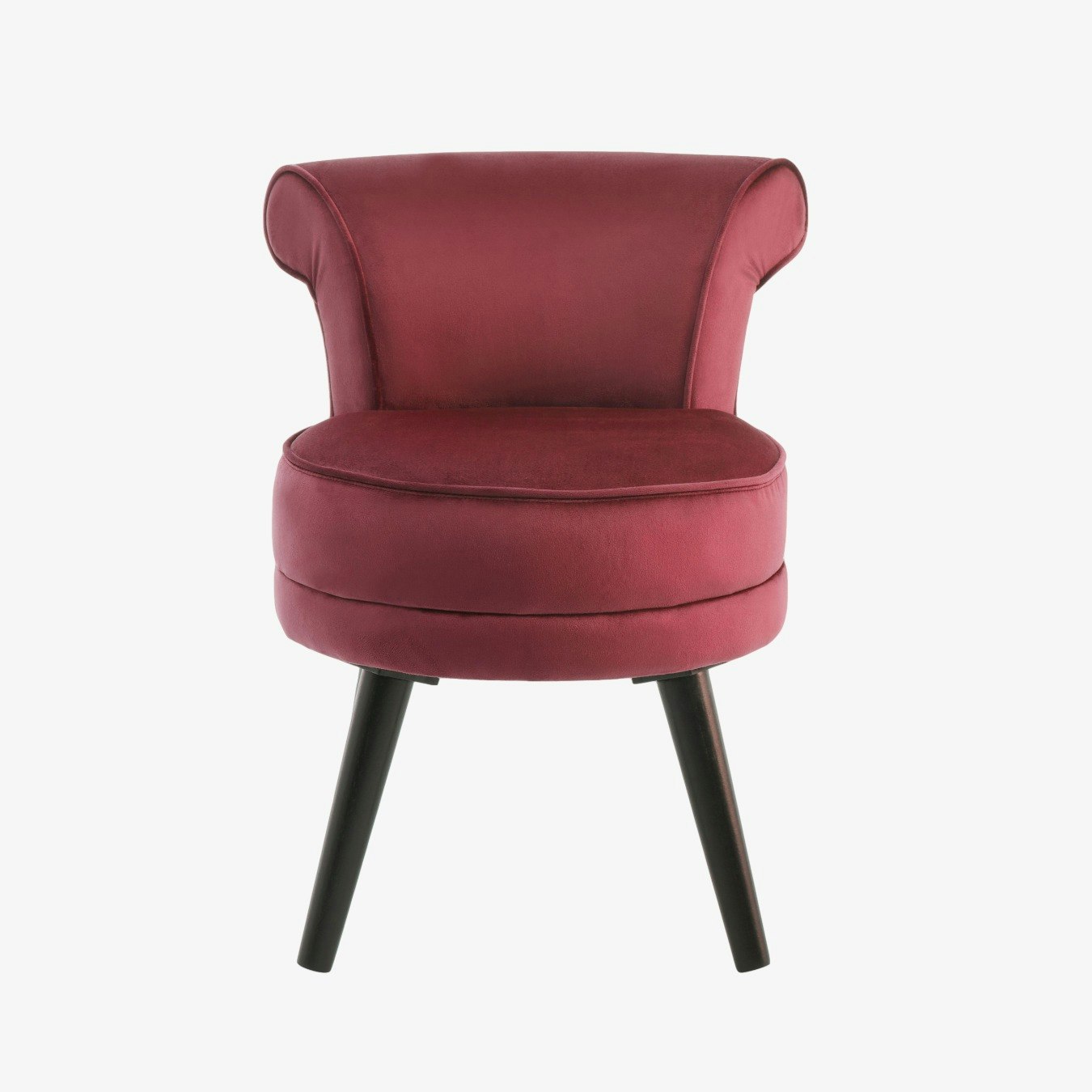 Kids Loretta Velvet Armchair - Wine / Black by Fifty Five South