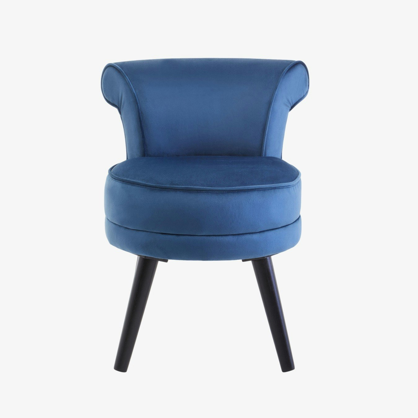 Kids Loretta Velvet Armchair - Midnight / Black by Fifty Five South
