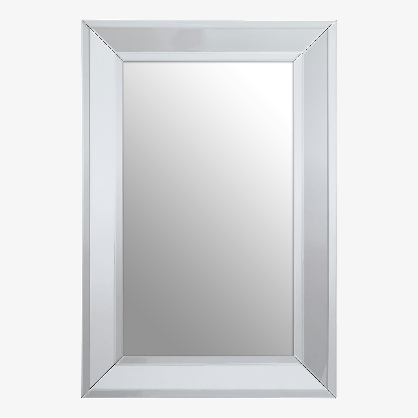 Jensen Rectangle Wall Mirror - Silver Frame by Fifty Five South