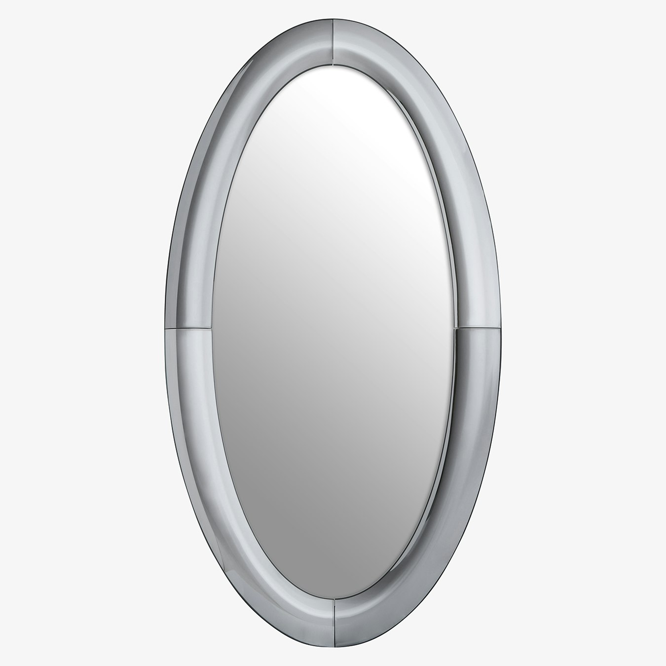 Josie Oval Wall Mirror - Silver Frame by Fifty Five South