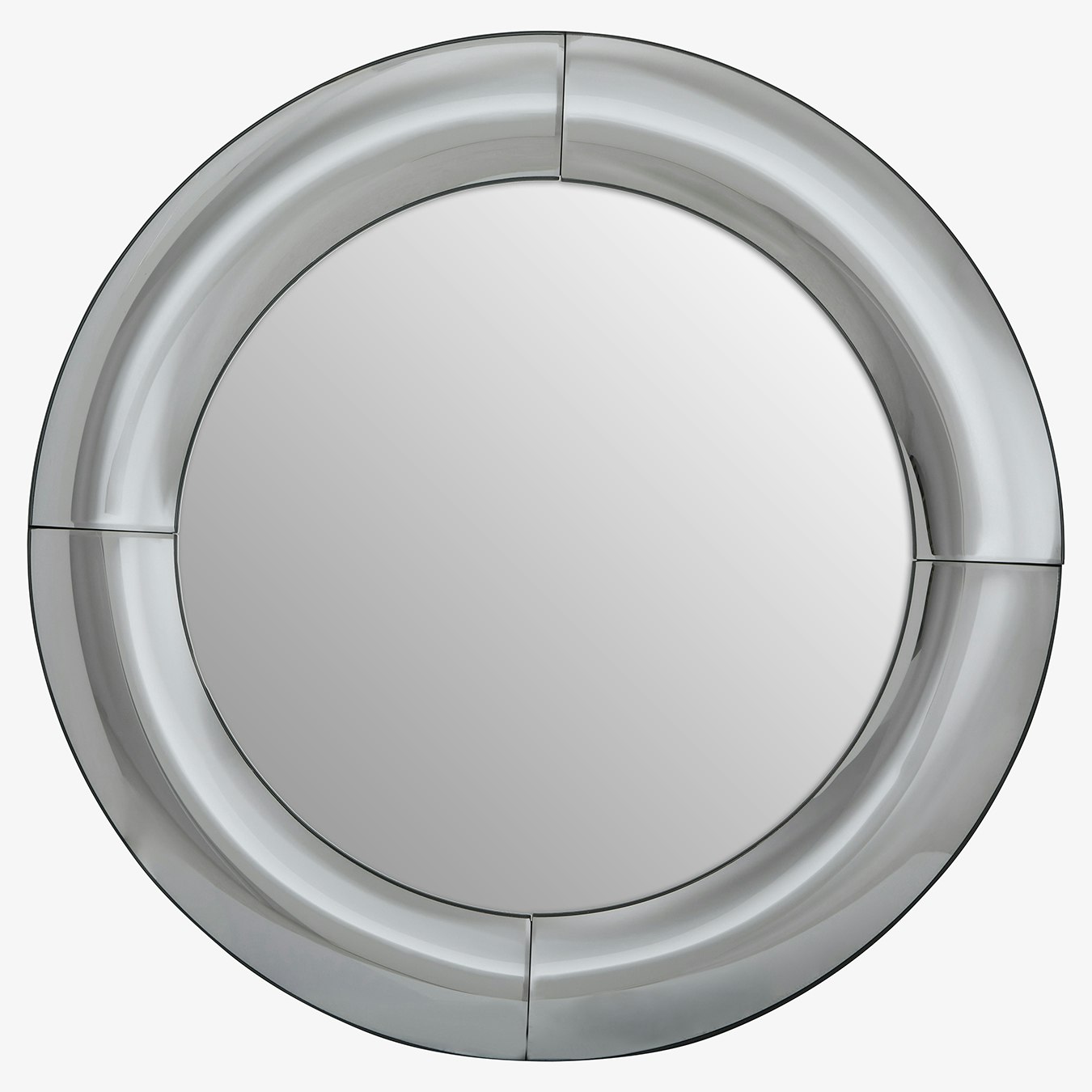 Josie Round Wall Mirror - Silver Frame by Fifty Five South