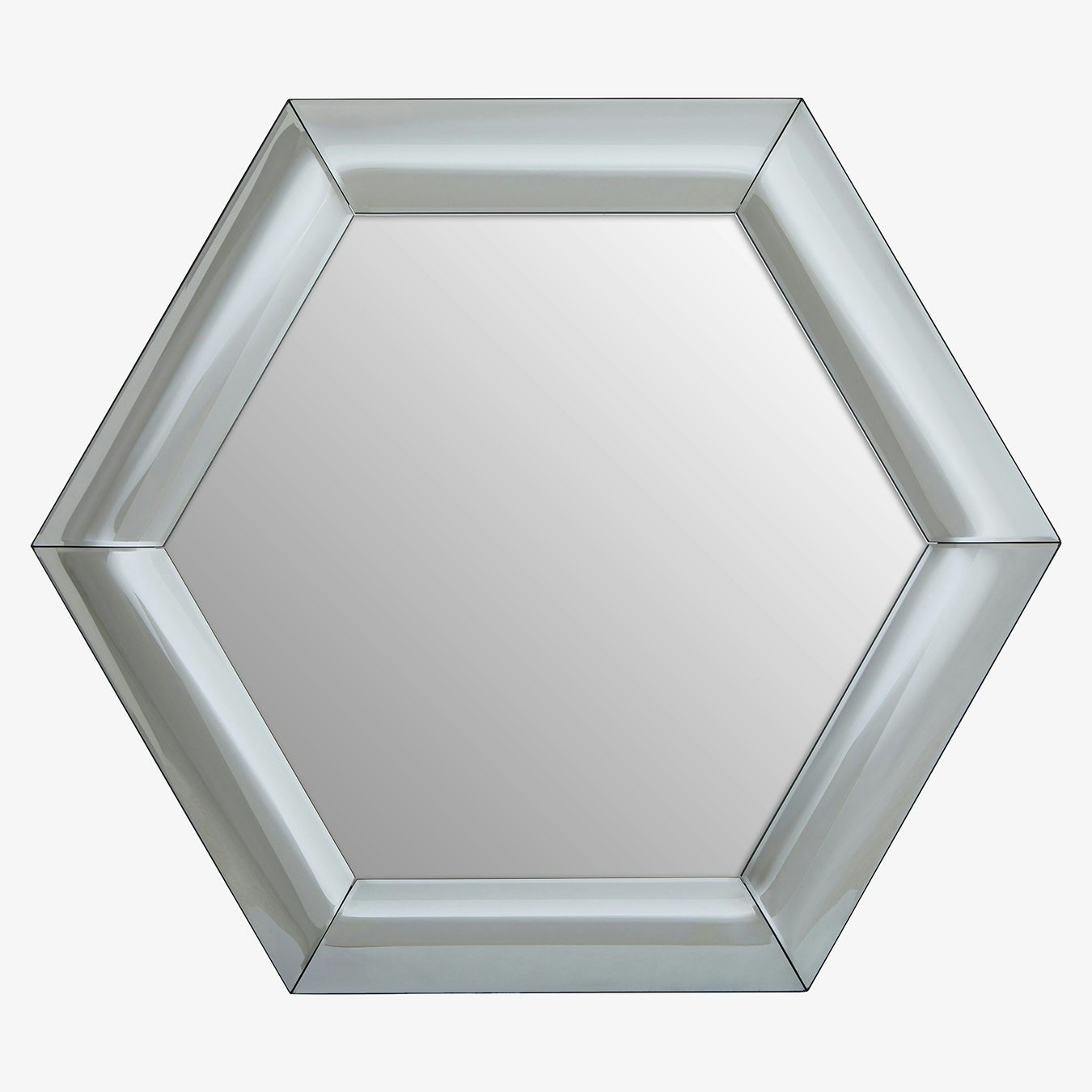 Josie Hexagonal Wall Mirror - Silver Frame by Fifty Five South