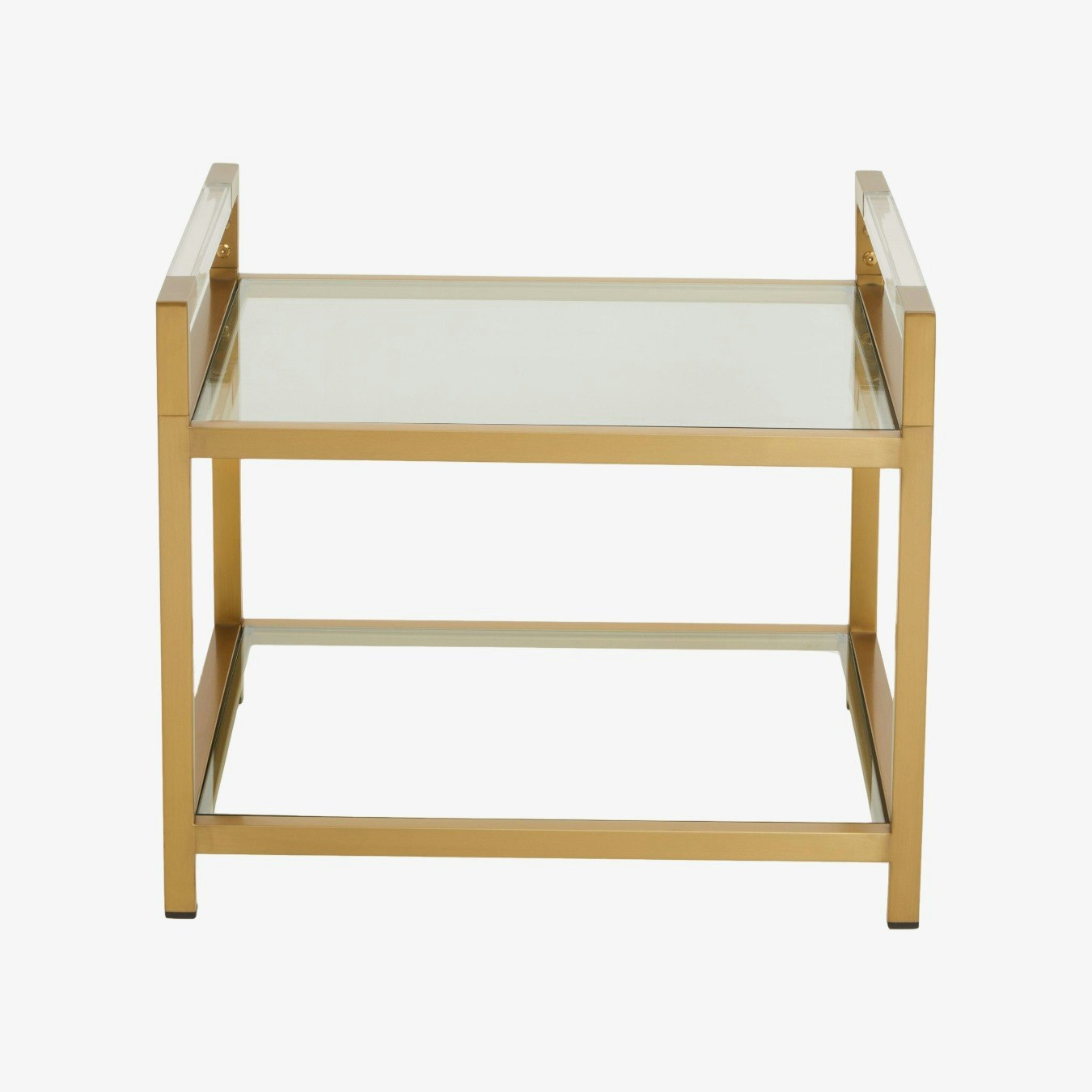 Vogue End Table - Glass / Acrylic / Matt Gold by Fifty Five South