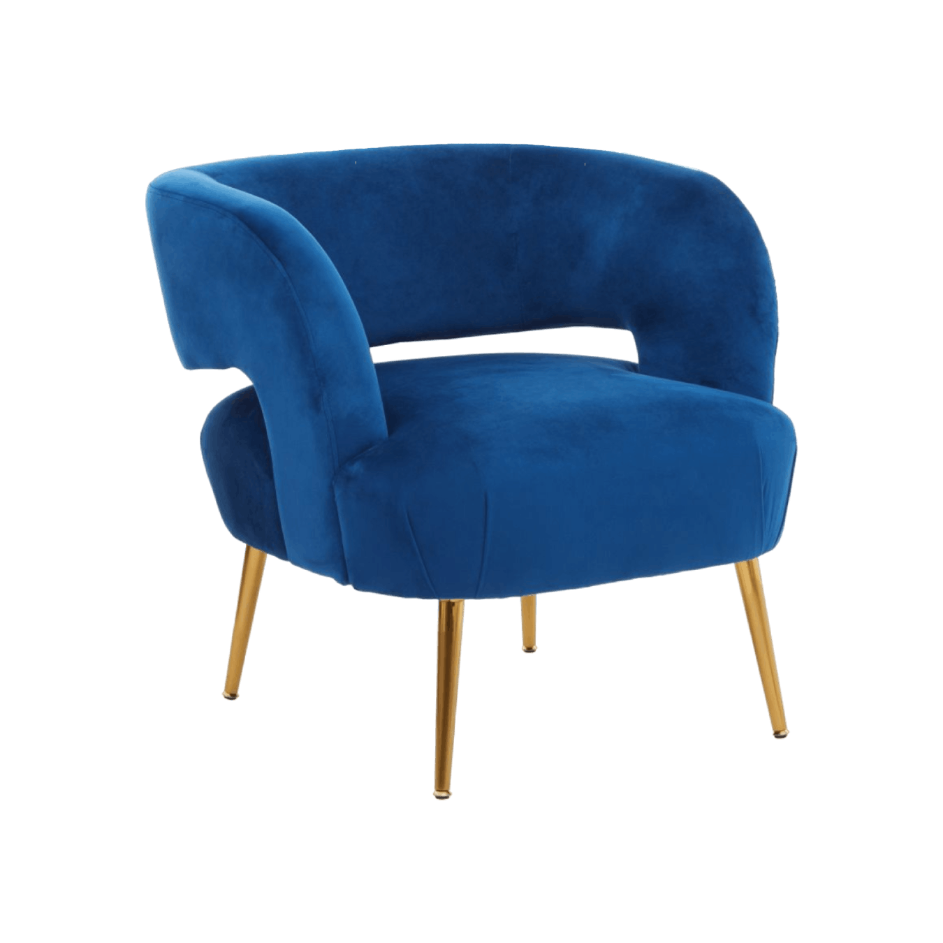 Larissa Chair - Blue Velvet by Fifty Five South