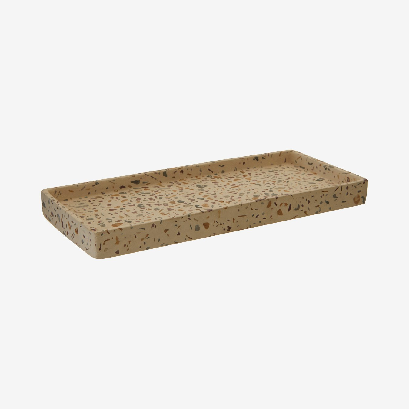 Gozo Terrazzo Tray - Grey - Concrete by Fifty Five South