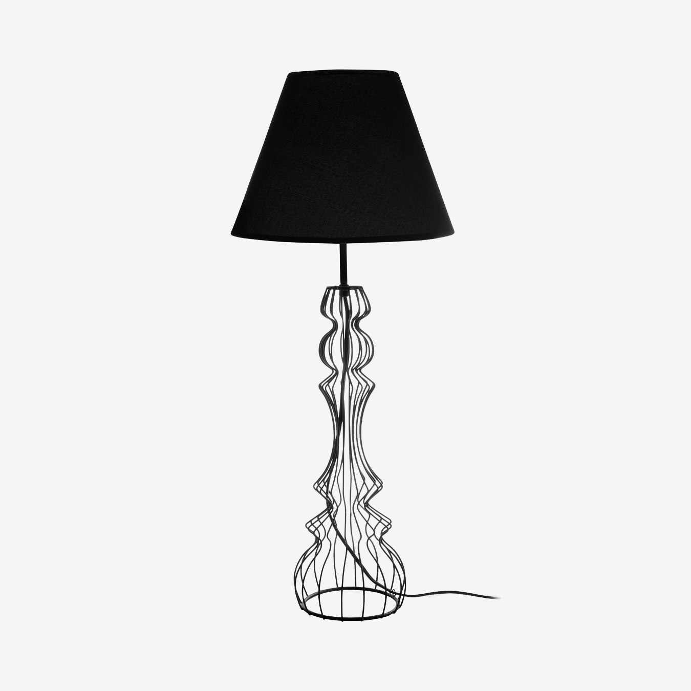Chicago Table Lamp - Black - Metal Wire by Fifty Five South