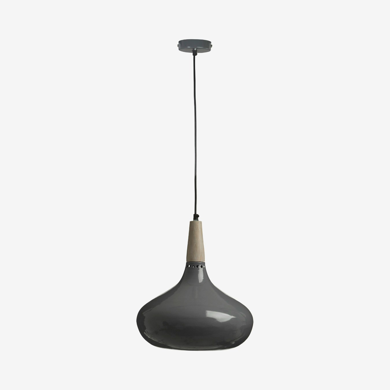 Stockholm Pendant Light - Grey - Mild Steel by Fifty Five South