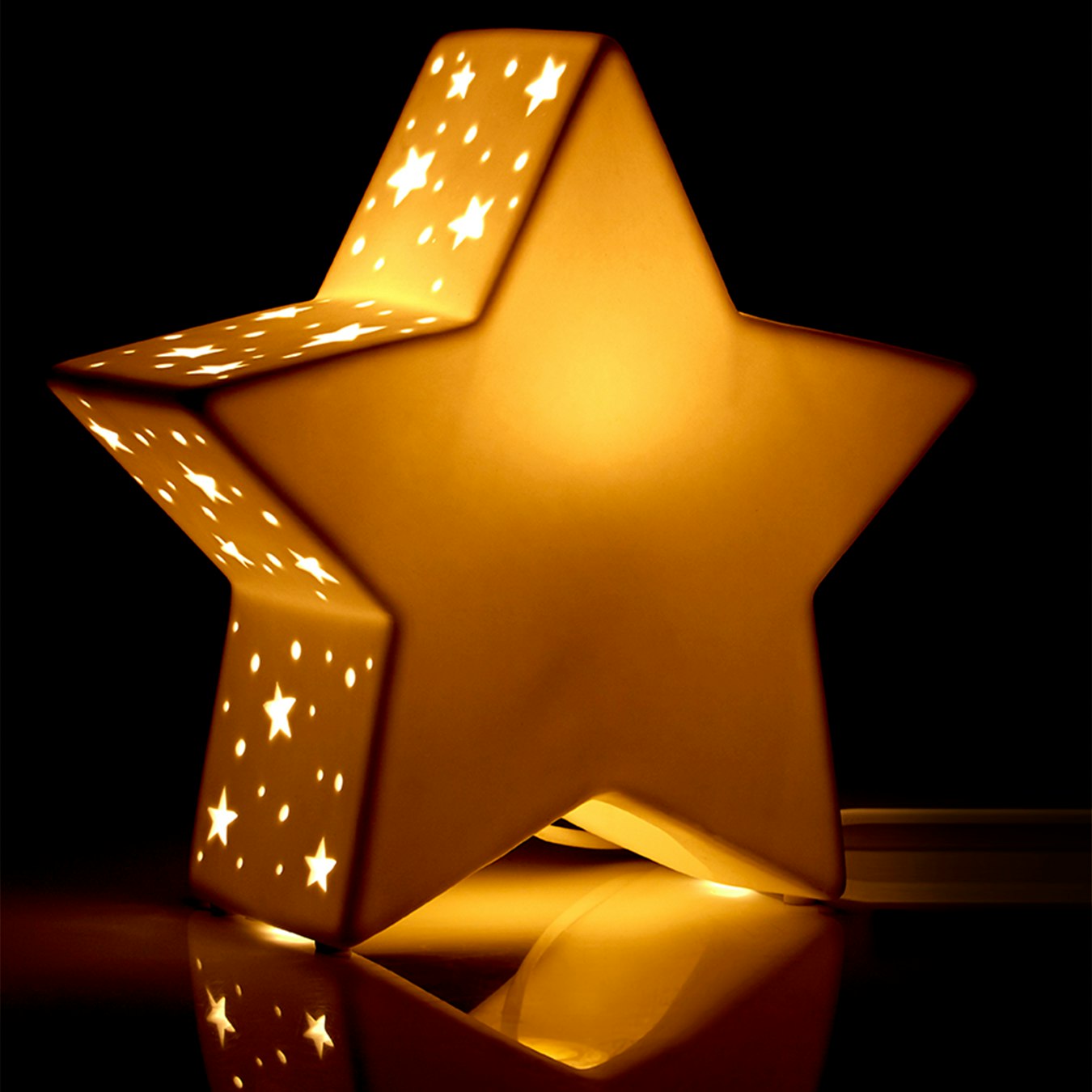 Kids Star Night Light - White - Porcelain by Fifty Five South