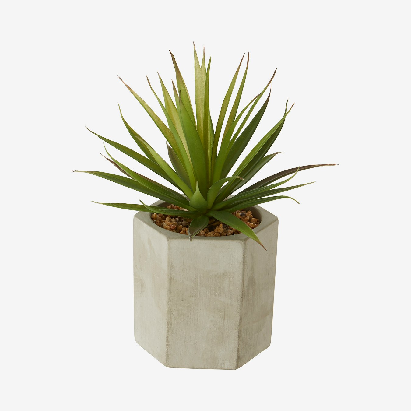 Fiori Sword Grass - Faux Plant and Pot - Grey - Ceramic by Fifty Five South