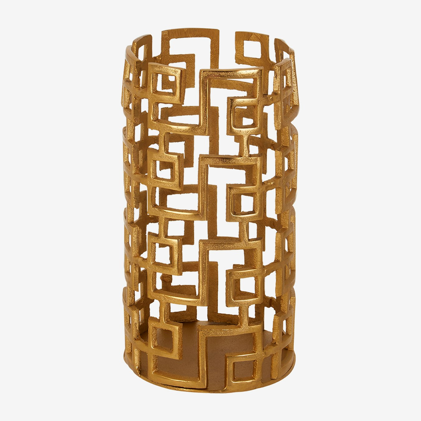 Delphi Hurricane Candle Holder - Gold - Aluminium by Fifty Five South