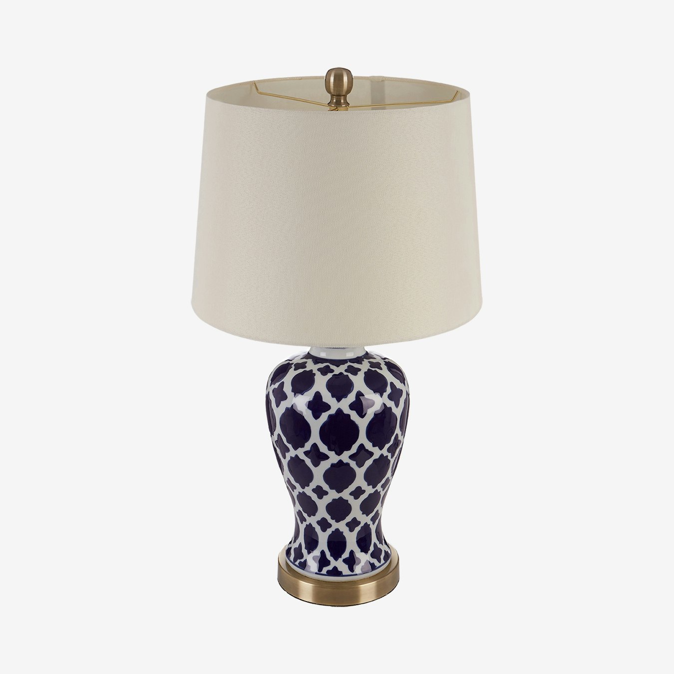 Paloma Table Lamp - Blue - Ceramic / Metal by Fifty Five South