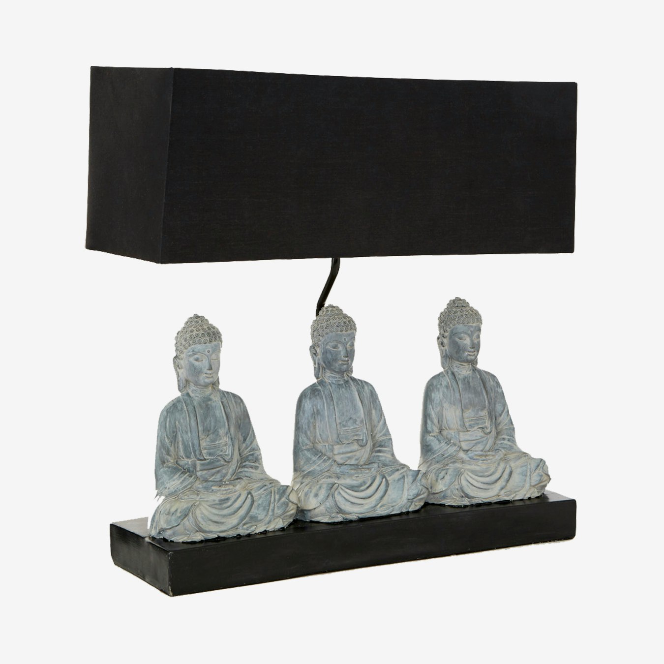 Boho Buddha Table Lamp - Grey / Black - PVC / Resin by Fifty Five South