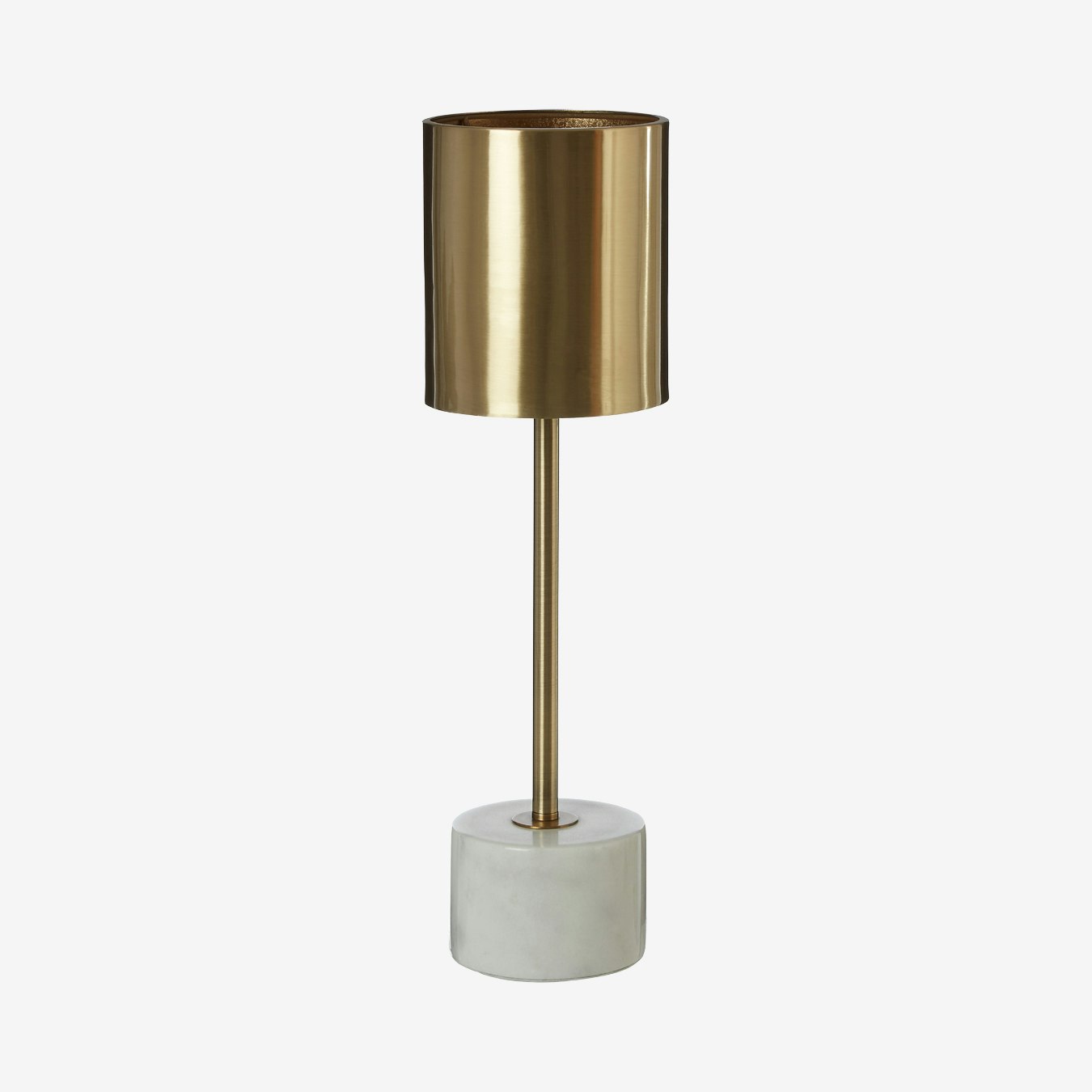 Palais Table Lamp - White / Brass - Marble by Fifty Five South