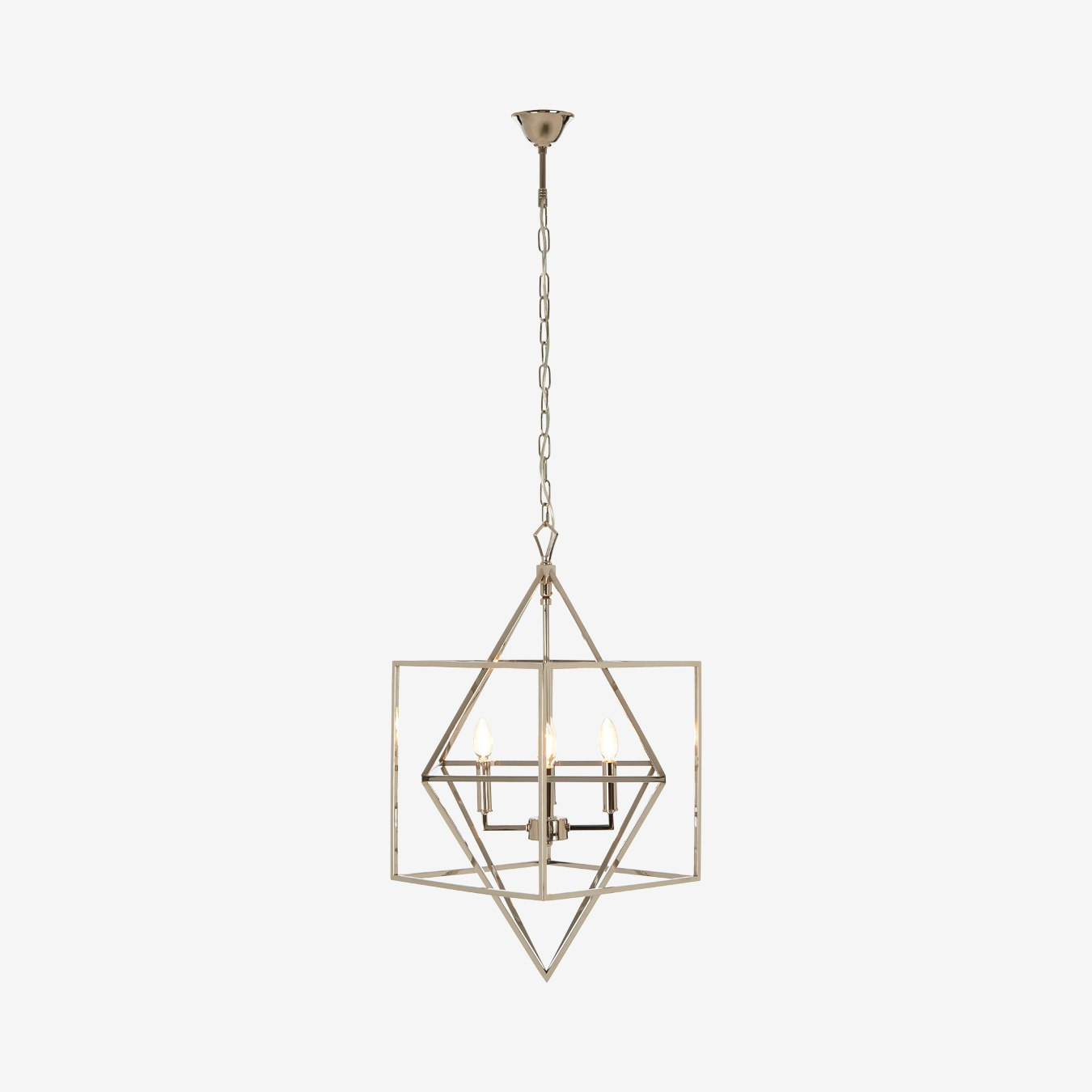 Kamara Chandelier - Silver - Stainless Steel by Fifty Five South