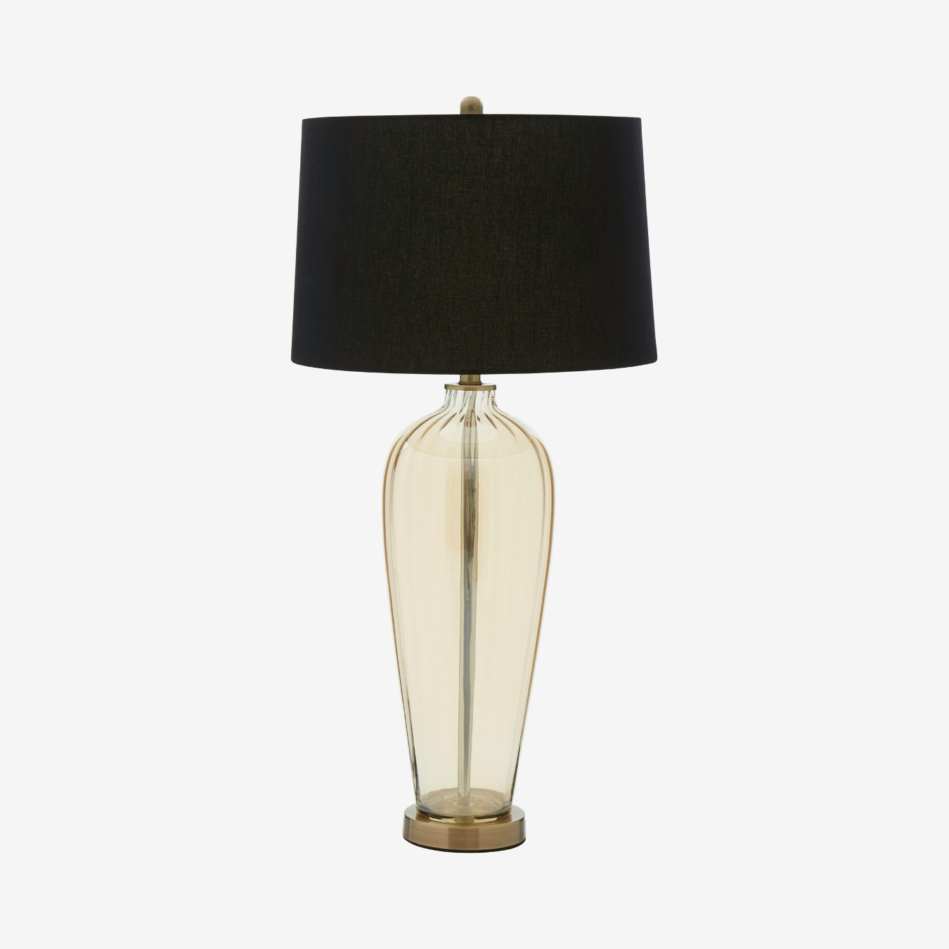 Carina Table Lamp - Black / Clear - Glass / Metal by Fifty Five South