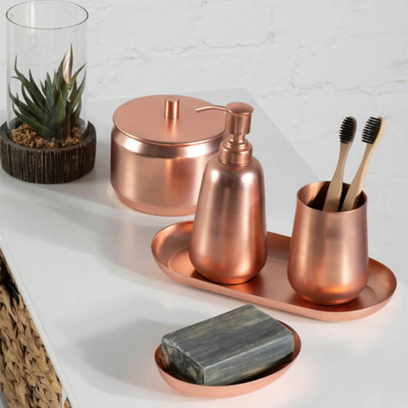 Madison Shine Lotion Dispenser - Copper - Stainless Steel by Fifty Five South