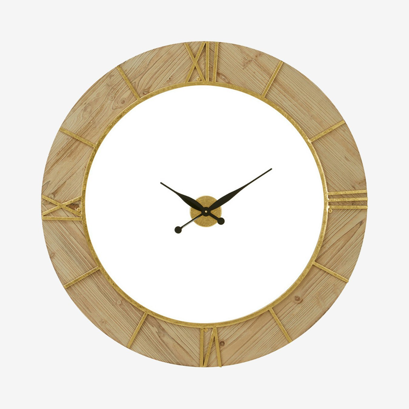 Yaxi Round Clock - Gold - Iron by Fifty Five South