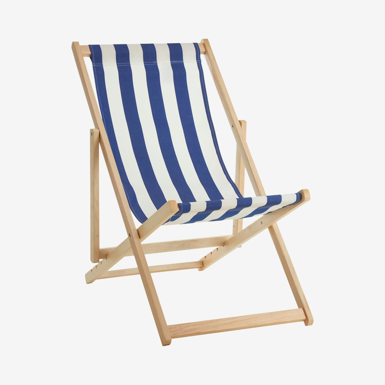 Beauport Striped Deckchair - Navy / White by Fifty Five South
