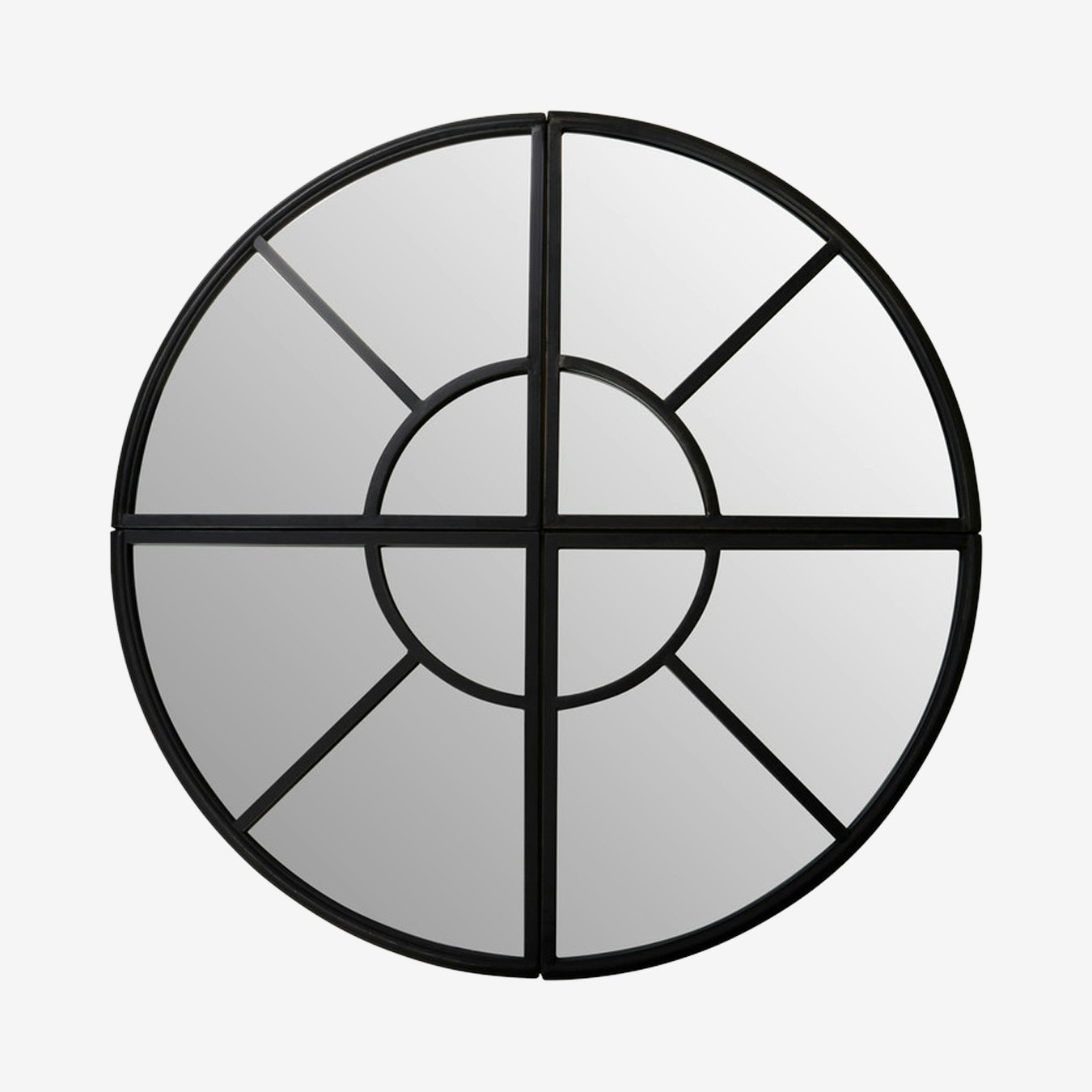 Cosma Window Frame Wall Mirror - Black by Fifty Five South