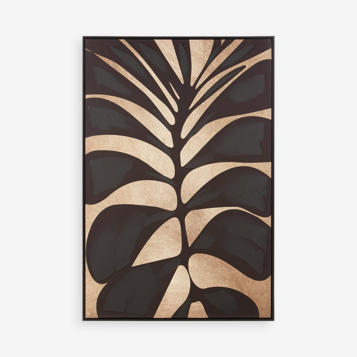 Astratto Oil Painting Wall Art Canvas - Black / Gold by Fifty Five South
