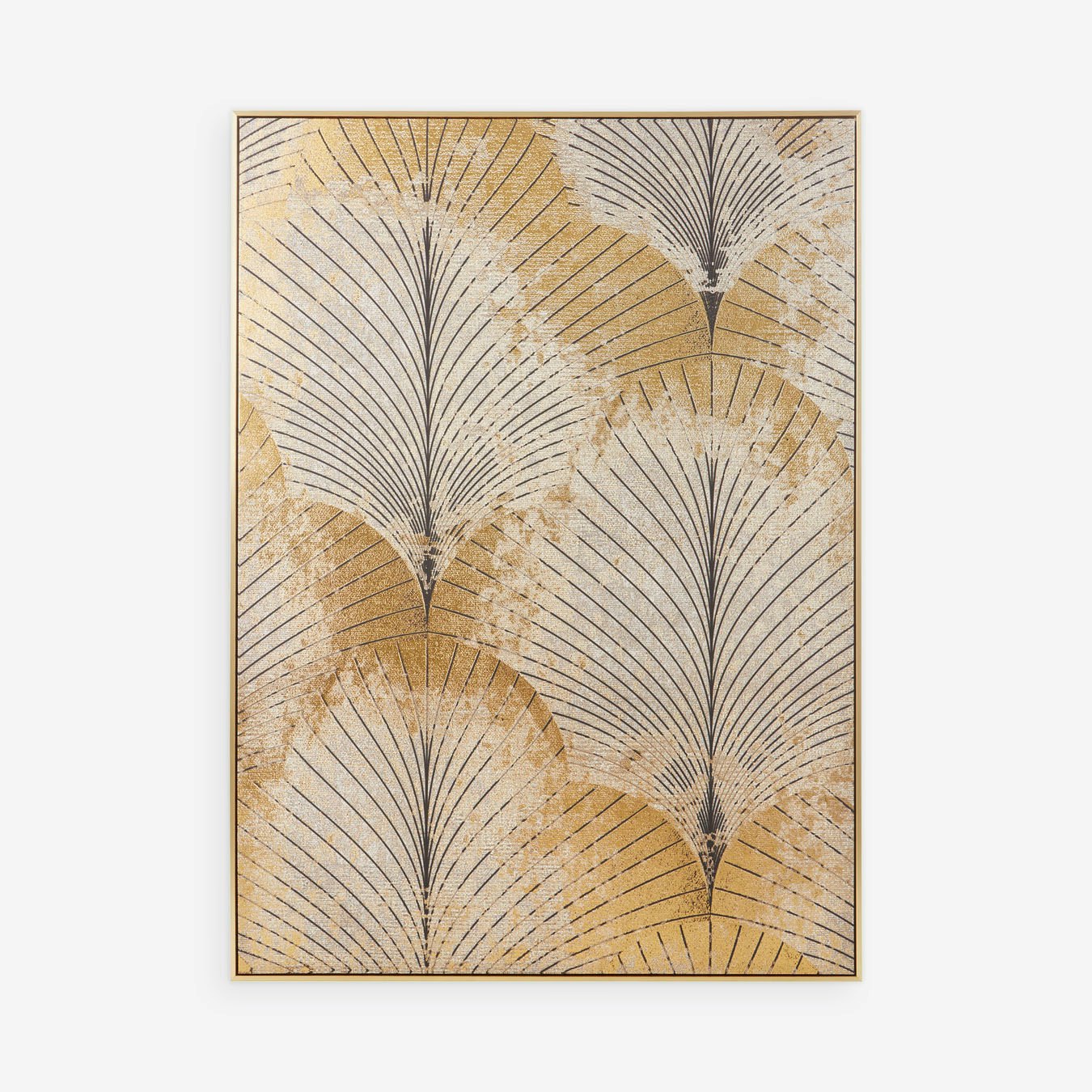 Astratto Wall Art Canvas - Grey / Gold by Fifty Five South