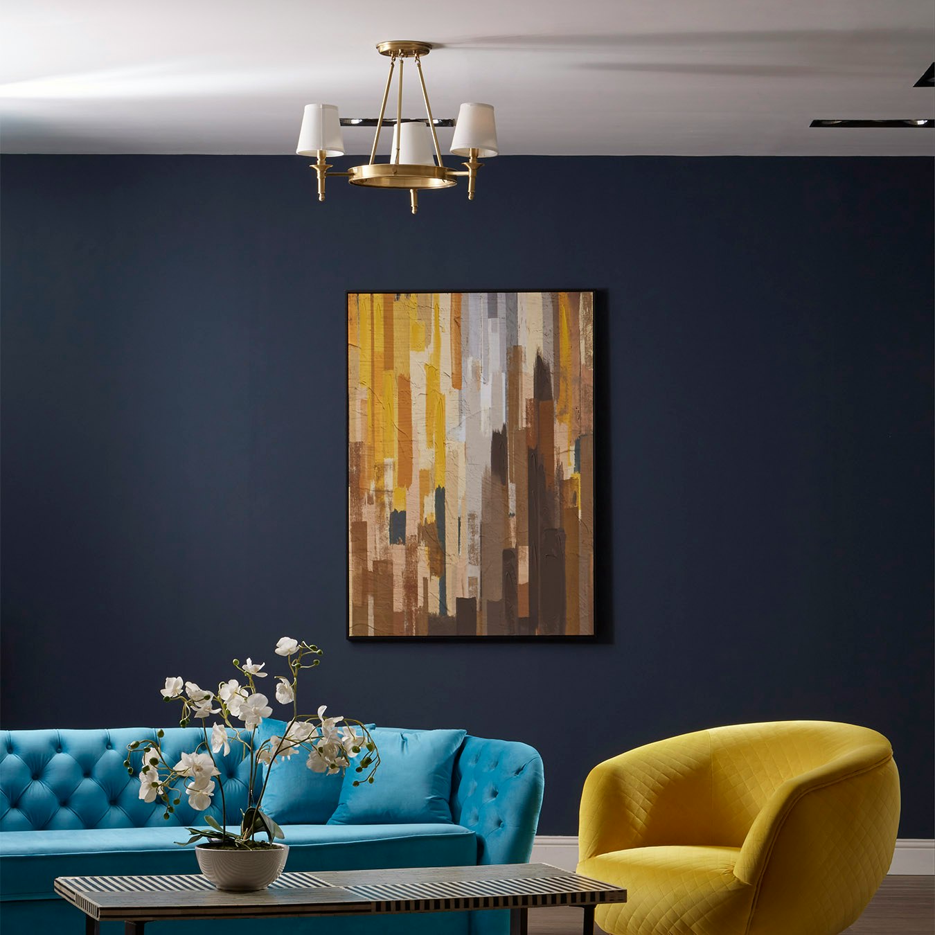 Astratto Oil Painting Wall Art Canvas - Ochre by Fifty Five South