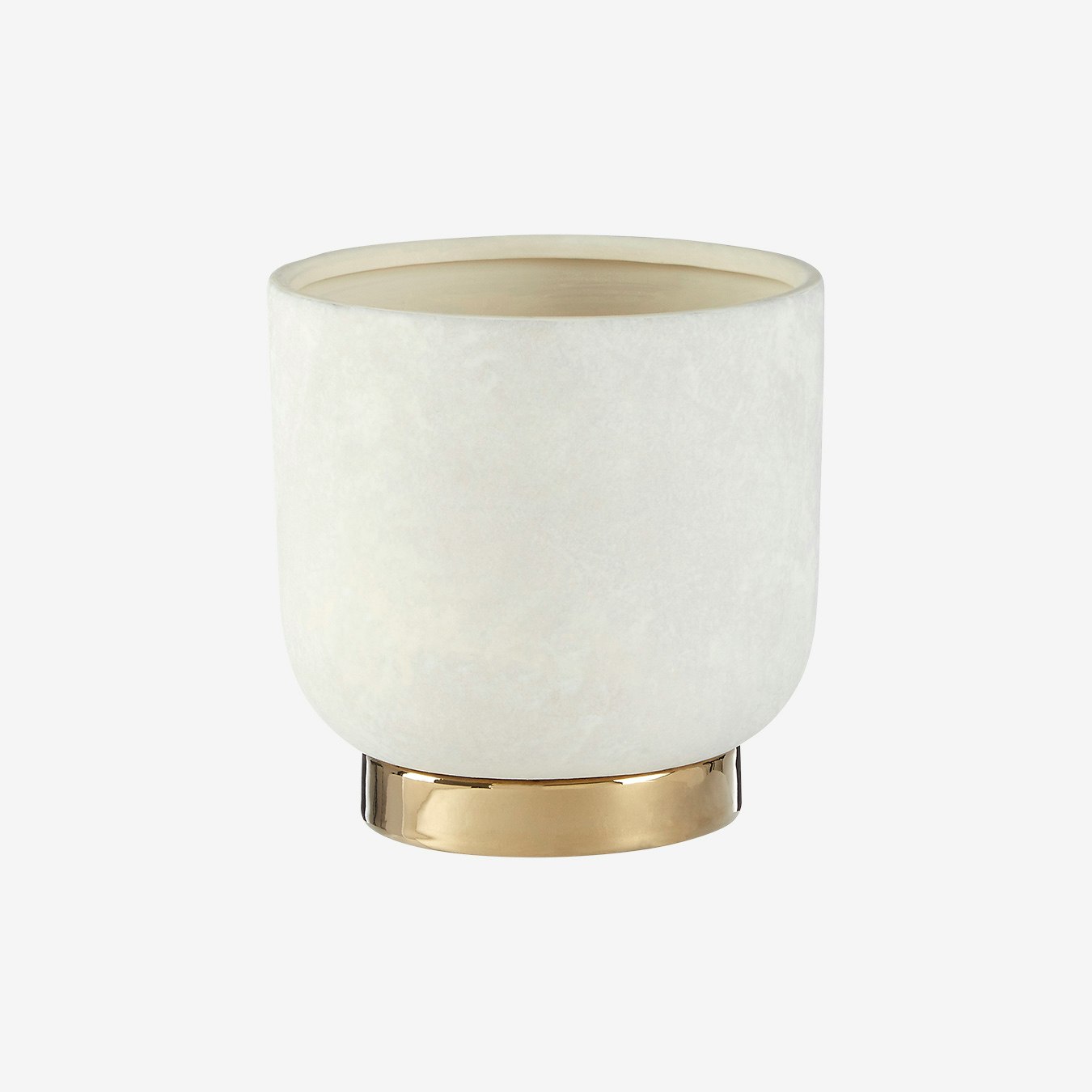 Callie Planter - White / Gold by Fifty Five South