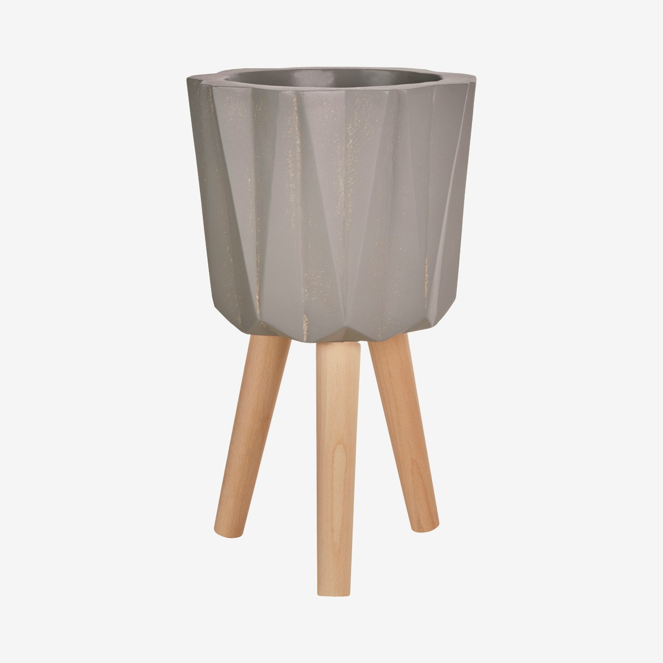 Darnell Multi-Faceted Planter - Grey / Natural by Fifty Five South