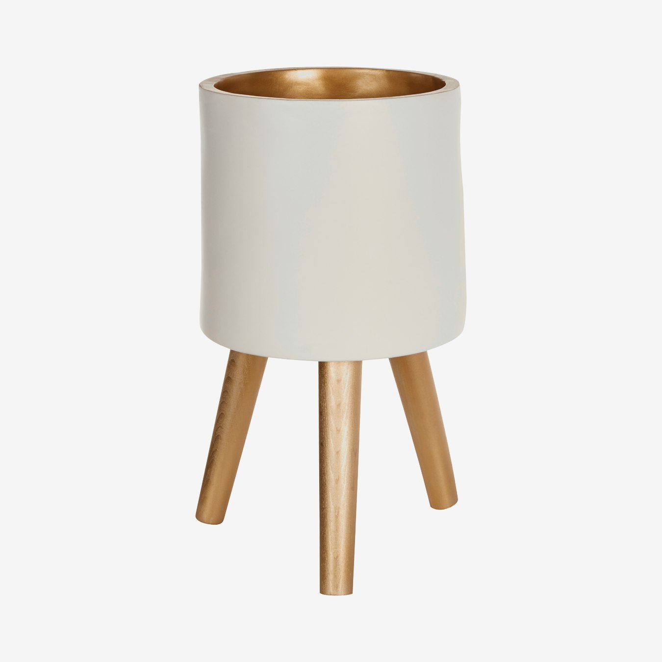 Darnell Planter - White / Gold by Fifty Five South