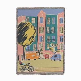 Summer in The Spanish Square Woven Throw
