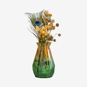 Vase with Dried Flowers - Green