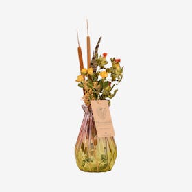 Vase with Dried Flowers - Yellow