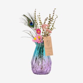 Vase with Dried Flowers - Purple