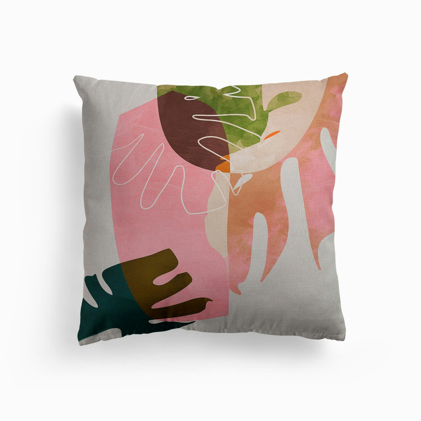Leaves Minimal Canvas Kissen