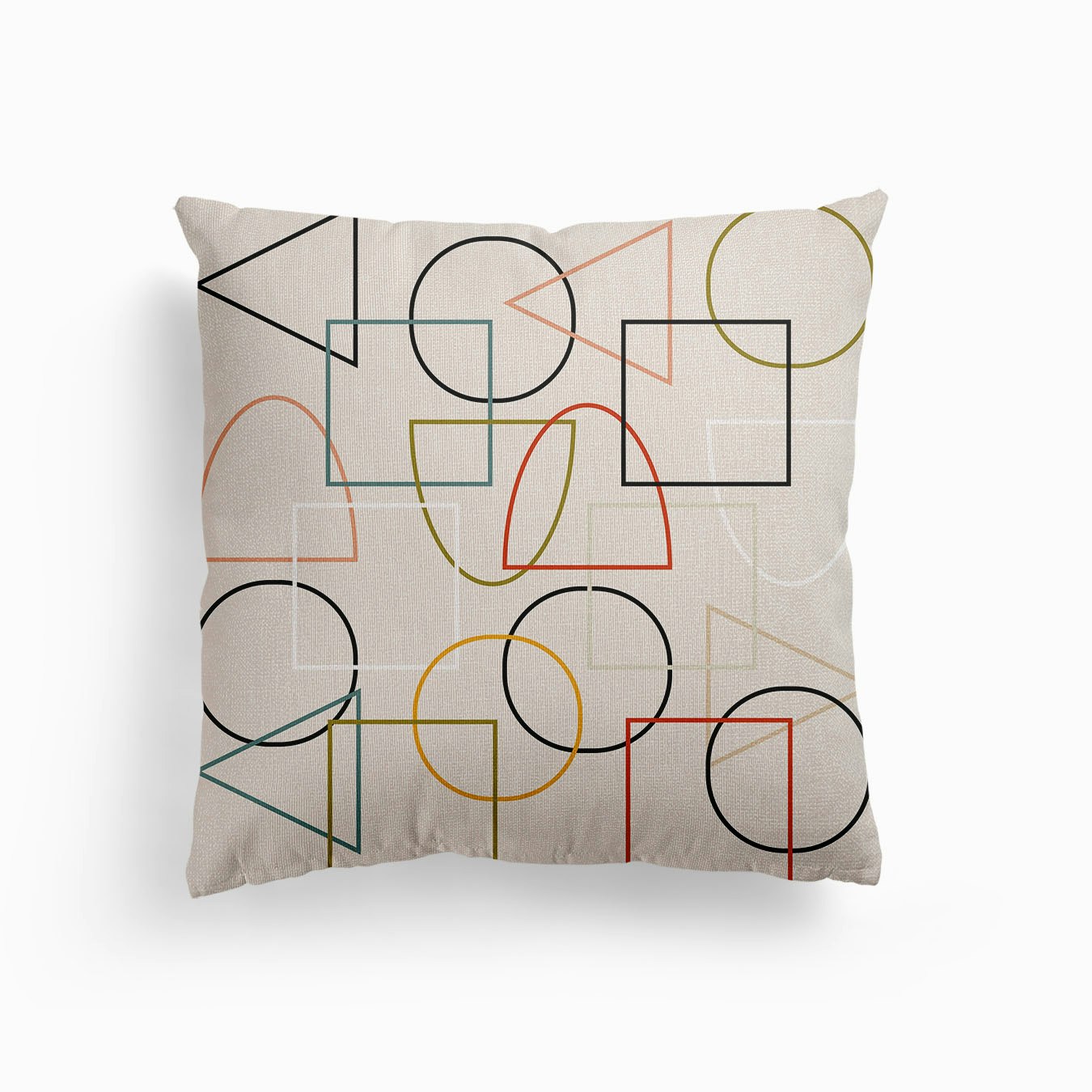 Geometry 9 Canvas Cushion by Ana Rut Bre