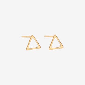 Kubik Triangle Studs - Gold