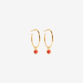 Chloe Mini Coral Hoops