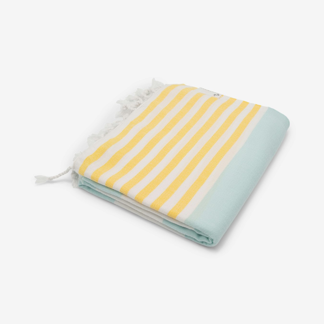 Nautical Travel Hammam Towel - Mint/Yellow by Hamamingo