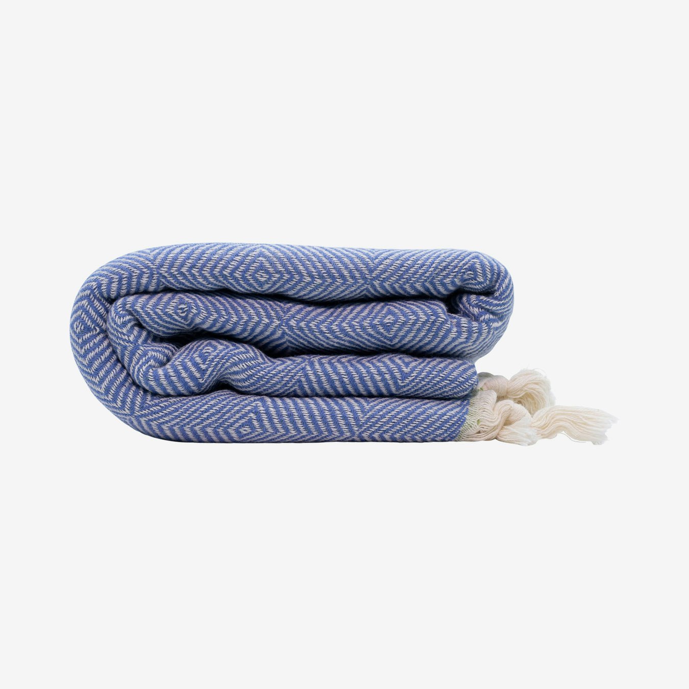 Trocadero Blanket Scarf - Denim Blue / Olive Green by Hamamingo