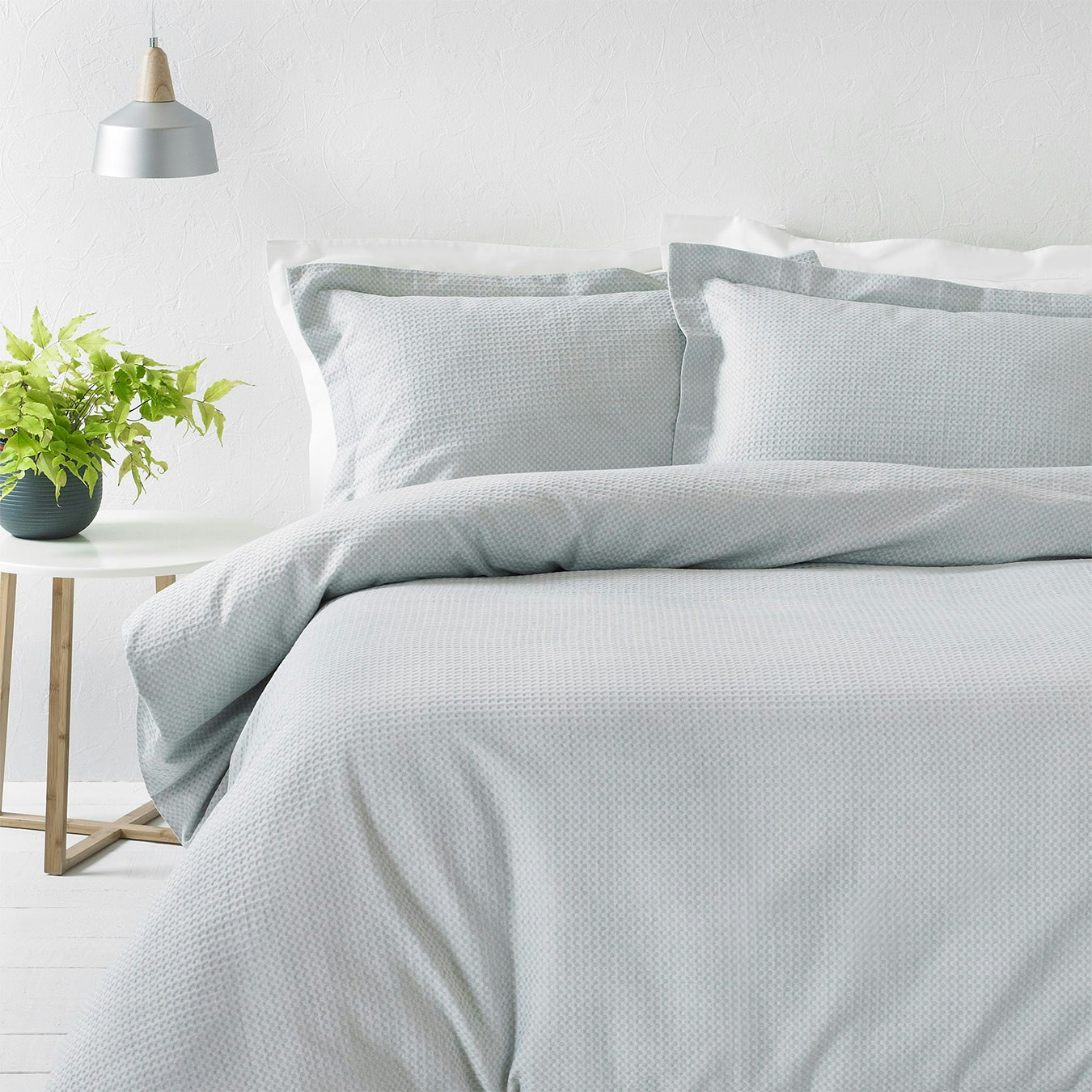 Waffle Duvet Set - Silver by Riva Home