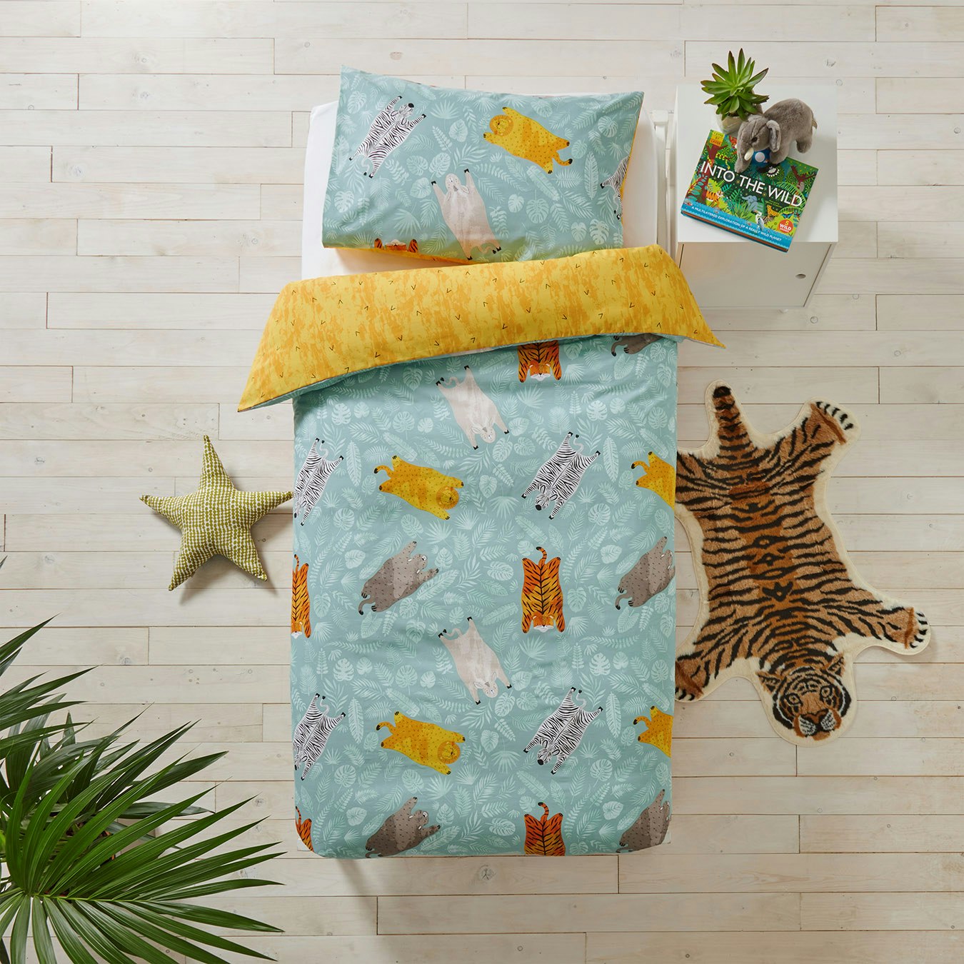 Wild Friends Duvet Set - Teal by Riva Home