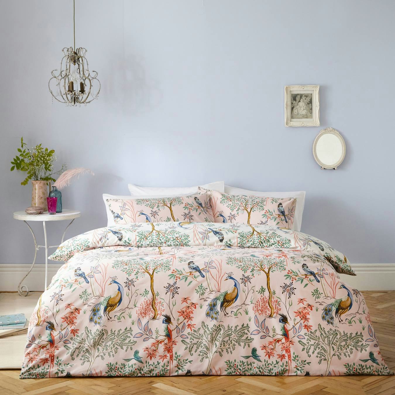 Birds Of Paradise Duvet Cover Set - Blush by Riva Home