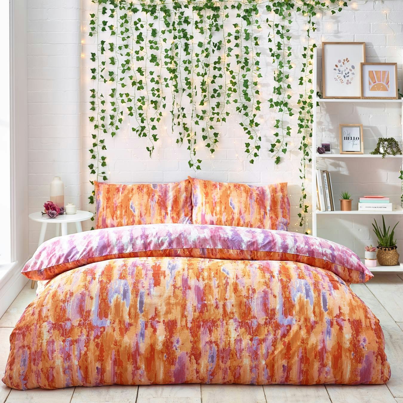 Tie Dye Reversible Duvet Cover Set - Multi by Riva Home