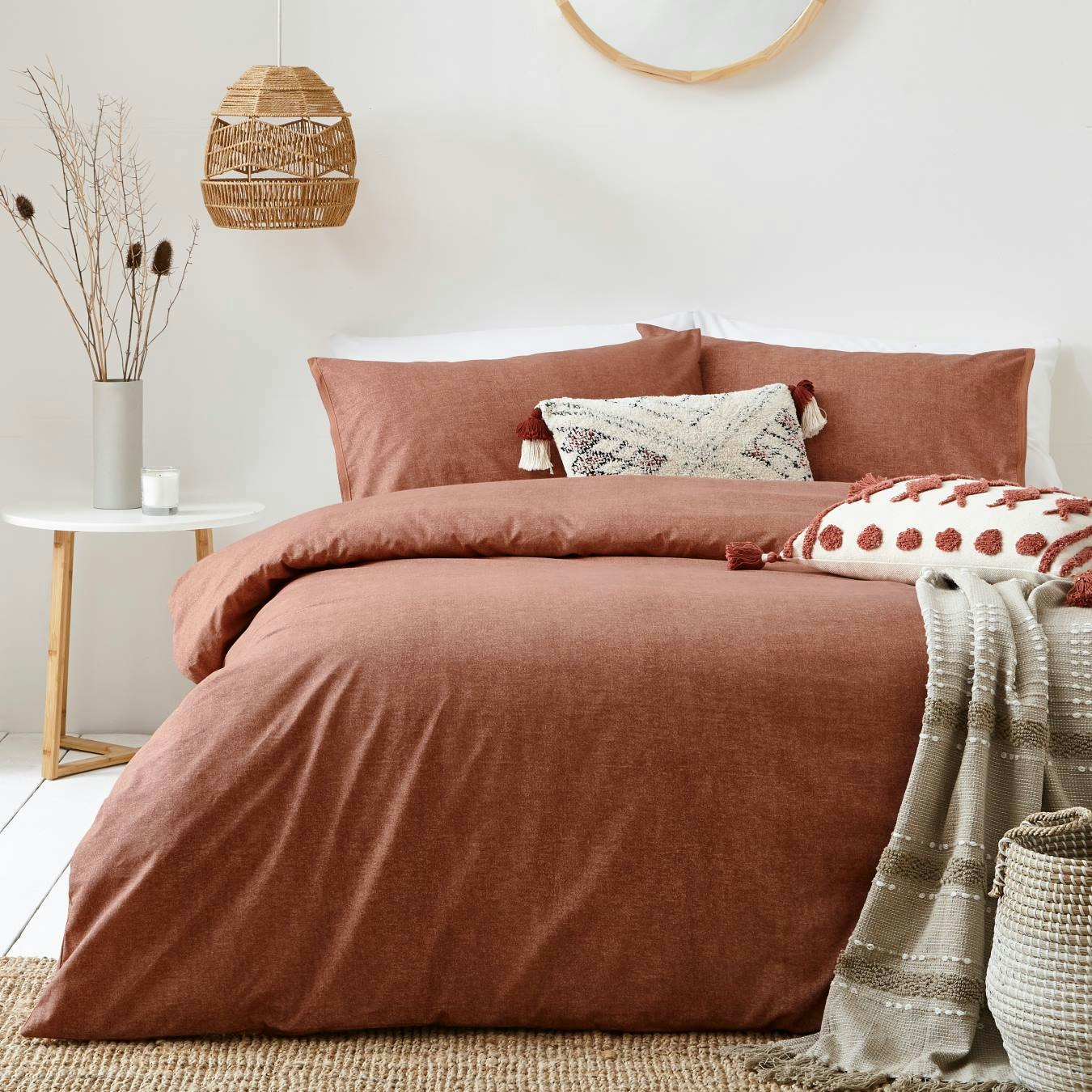 Claybourne Reversible Duvet Cover Set - Pecan by Riva Home
